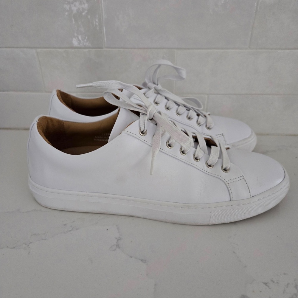 Thursday Boot Co Premier Low Top White Leather Sneaker Casual Lace-Up Shoe Sz 9